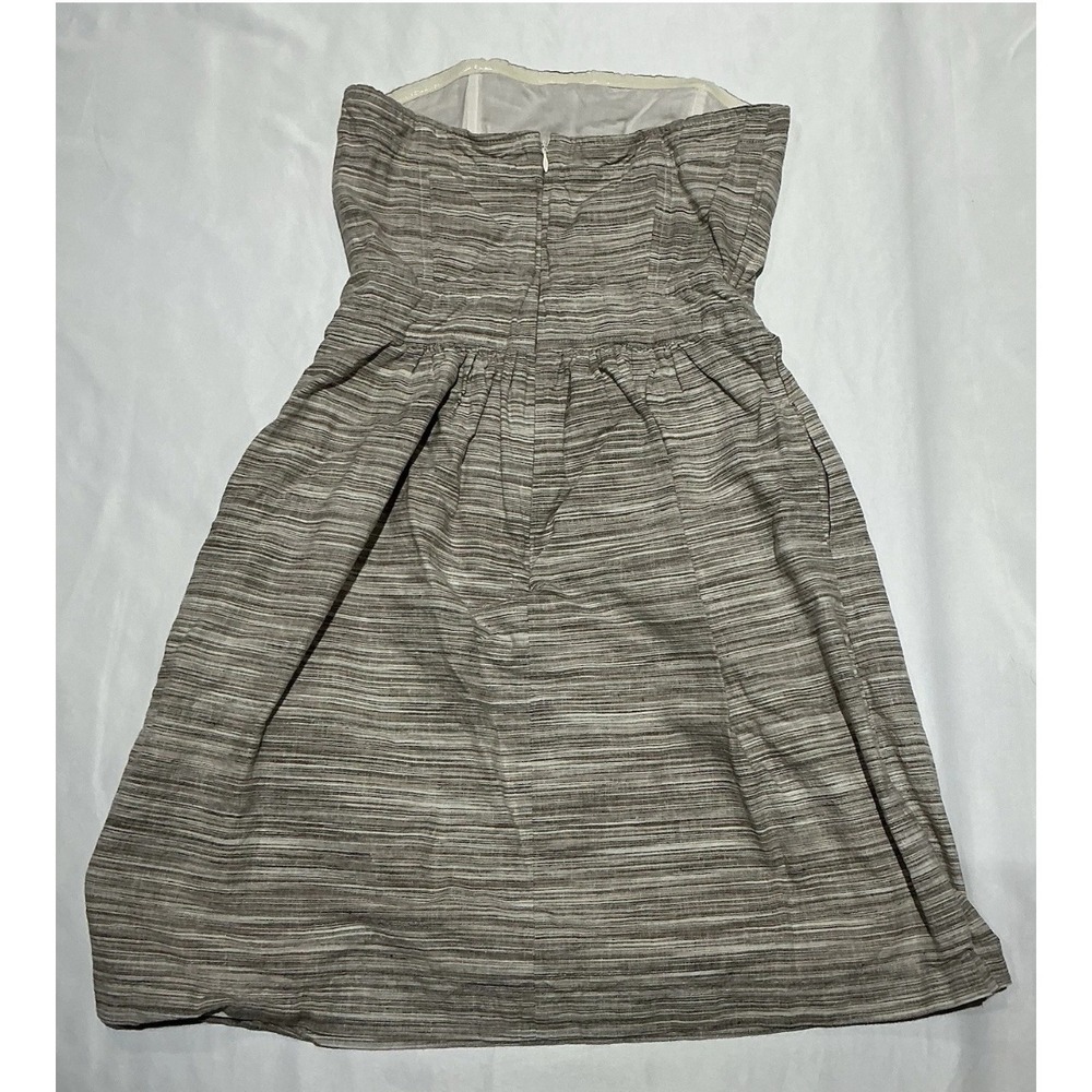 Banana Republic Mini Dress Womens 2 Tan Belted Linen Blend Lined - Picture 2 of 8